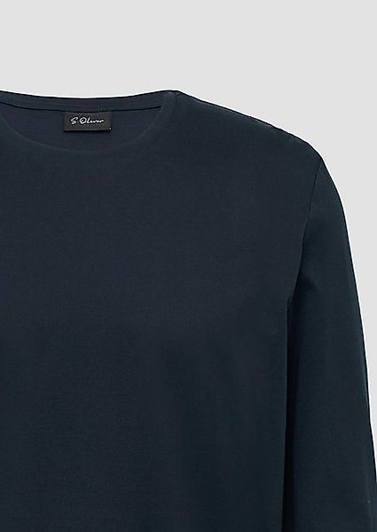 s.Oliver BLACK LABEL Langarmshirt Langarmshirt aus merzerisierter Baumwolle günstig online kaufen