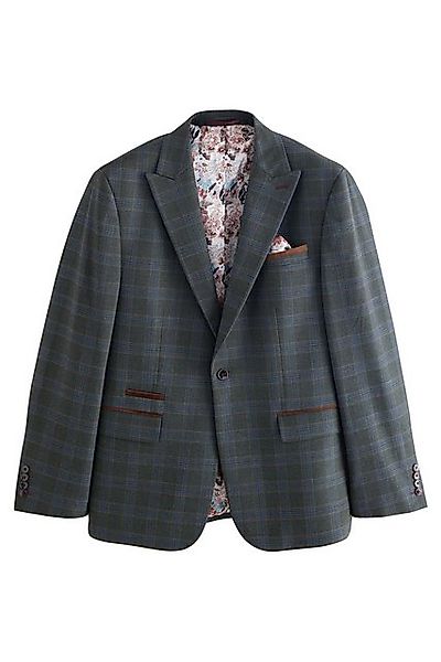 Next Sakko Slim Fit Sakko mit Besatz und Karomuster (1-tlg) günstig online kaufen