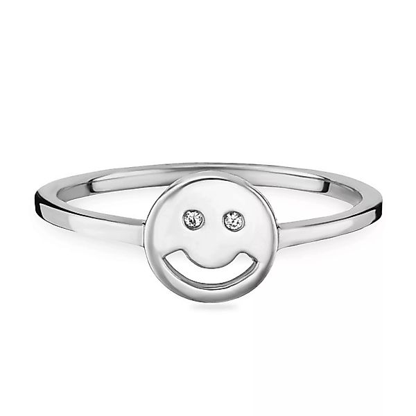 CAÏ Fingerring "925 Sterling Silber rhodiniert Smile" günstig online kaufen