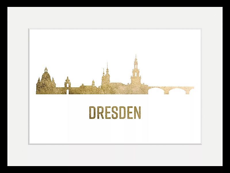 queence Bild "Dresden Skyline GOLD", Städte, (1 St.) günstig online kaufen