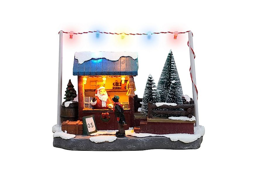 Spetebo Weihnachtsszene LED Verkaufsstand mit Weihnachtsmann, stimmungsvoll günstig online kaufen