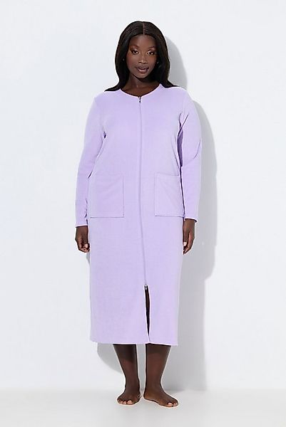 Ulla Popken Bademantel Bademantel Frottee 2-Wege-Reissverschluss Langarm, L günstig online kaufen