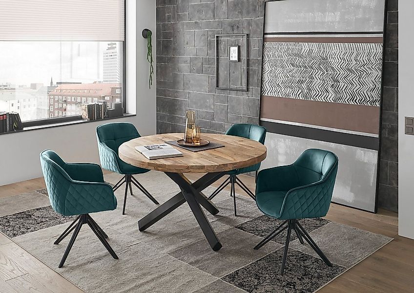 moebel-dich-auf Esszimmer-Set ACE, (Set, Esstisch mit 4 Stühlen), Mango Mas günstig online kaufen