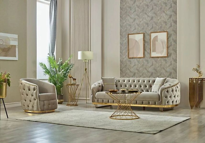 Villa Möbel Polstergarnitur Bellezza, (Set, 2-tlg), Hand Made Quality, pfle günstig online kaufen