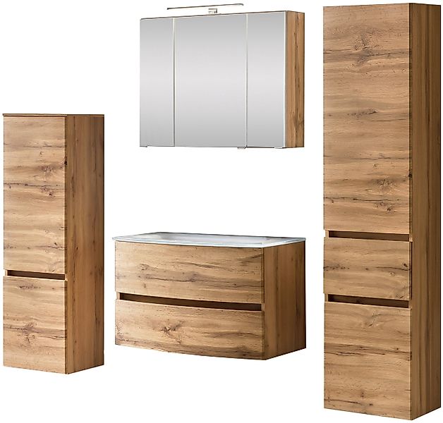 welltime Badezimmer-Set Kaunas, (Set, 4-St), Waschtisch-Set günstig online kaufen