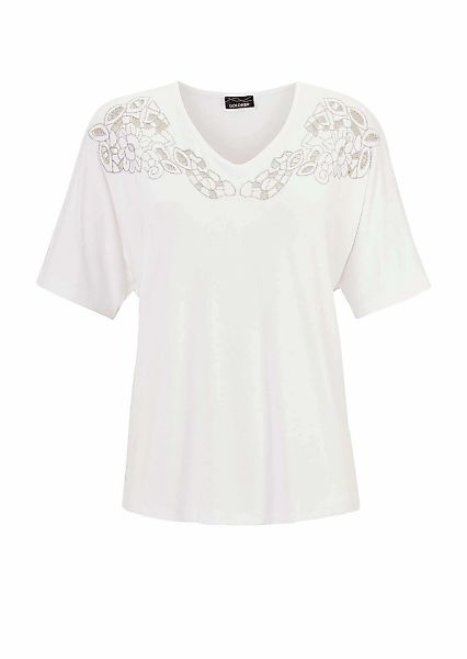 GOLDNER Kurzarmshirt "Top mit V-Ausschnitt" günstig online kaufen