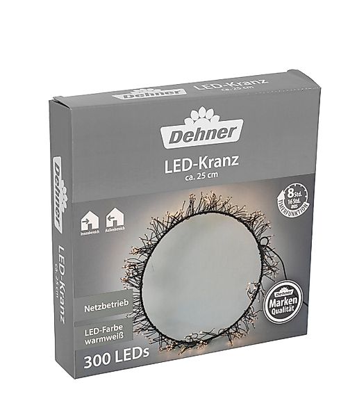 Dehner Lichterkette LED Kranz, 300 LEDs, günstig online kaufen