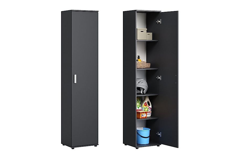 Home Collective Mehrzweckschrank Schmaler Schrank 40 cm breit mit 1 Tür & 4 günstig online kaufen