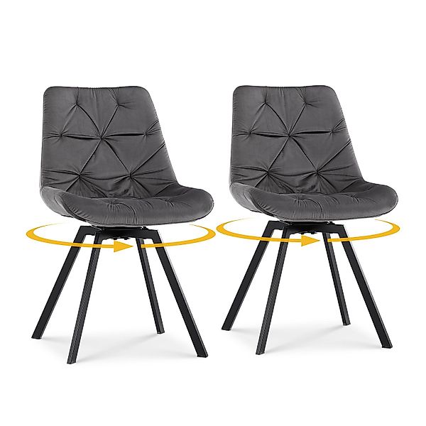 Ofcasa Esszimmerstuhl Samt-Drehstuhl (2er Set, 2 günstig online kaufen