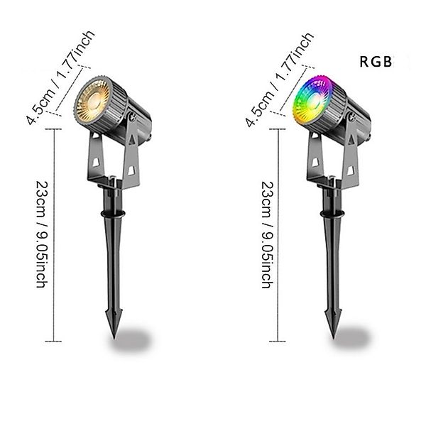 QUBEBU Gartenstrahler LED Gartenstrahler mit Erdspieß günstig online kaufen