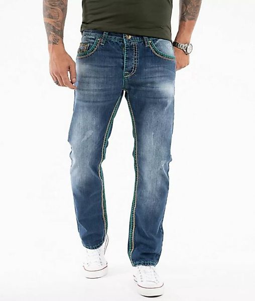 Rock Creek Straight-Jeans Herren Jeans dicke Nähte RC-2369 günstig online kaufen