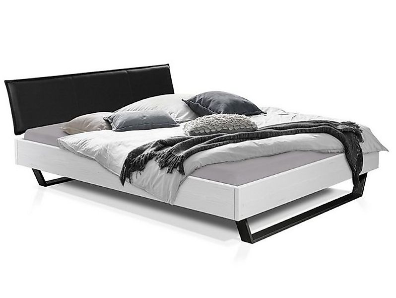 Moebel-Eins Massivholzbett, LUKY Kufenbett mit Polsterkopfteil, Material Ma günstig online kaufen