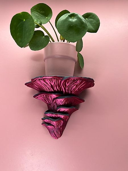 Roomberry Deko-Wandregal Flamingo-Seitling Pilz Wandregal, Hergestellt günstig online kaufen