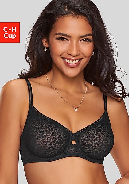 Nuance mit Bügel aus schöner Allover-Jacquardspitze im angesagten Leo-Look günstig online kaufen