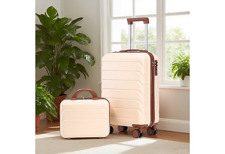 REDOM Kofferset Spinner-Trolleyset, 4 Rollen, (mit Zahlenschloss & Kosmetik günstig online kaufen