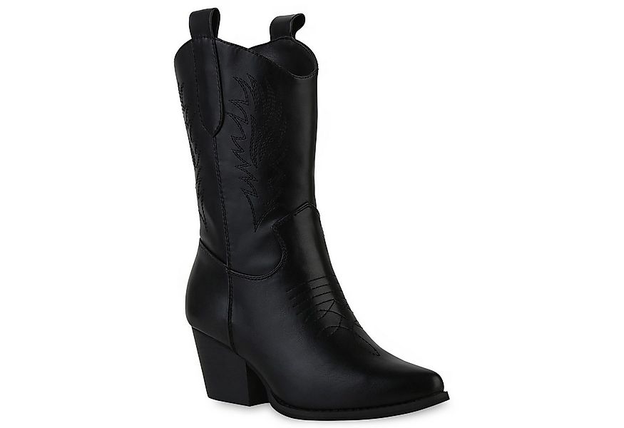 VAN HILL 839873 Cowboy Boots Damen Cowboy Boots Stiefeletten Stickereien Ho günstig online kaufen