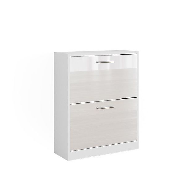 Vicco Schuhschrank Gizmo, Weiß Hochglanz/Weiß, 59 x 72.5 cm 2 Fächern (1-St günstig online kaufen
