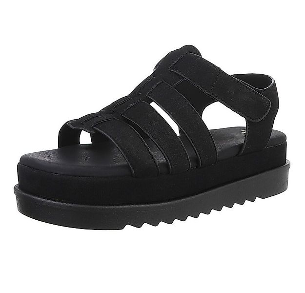Ital-Design Moderne Plateausandalen mit geflochtenen Riemen für Damen Plate günstig online kaufen