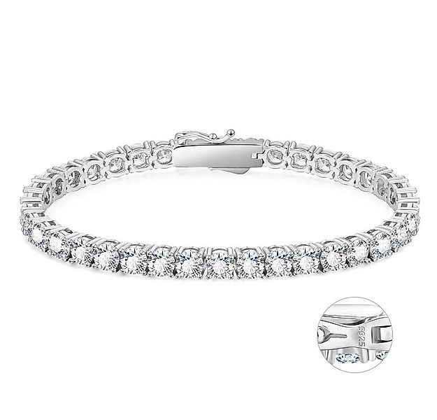 ROUGEMONT Tennisarmband Klassisches Tennisarmband 925 Silber 4mm 5mm Rundsc günstig online kaufen