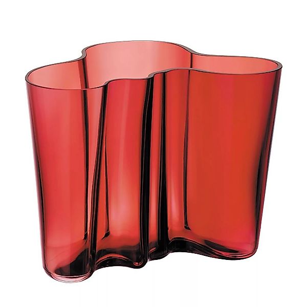 iittala - Alvar Aalto Vase 160mm - cranberry rot/LxH 20,8x16cm/Handwäsche günstig online kaufen