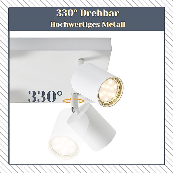 Nettlife Deckenstrahler Weiß 4/6 Flammig Deckenleuchte günstig online kaufen