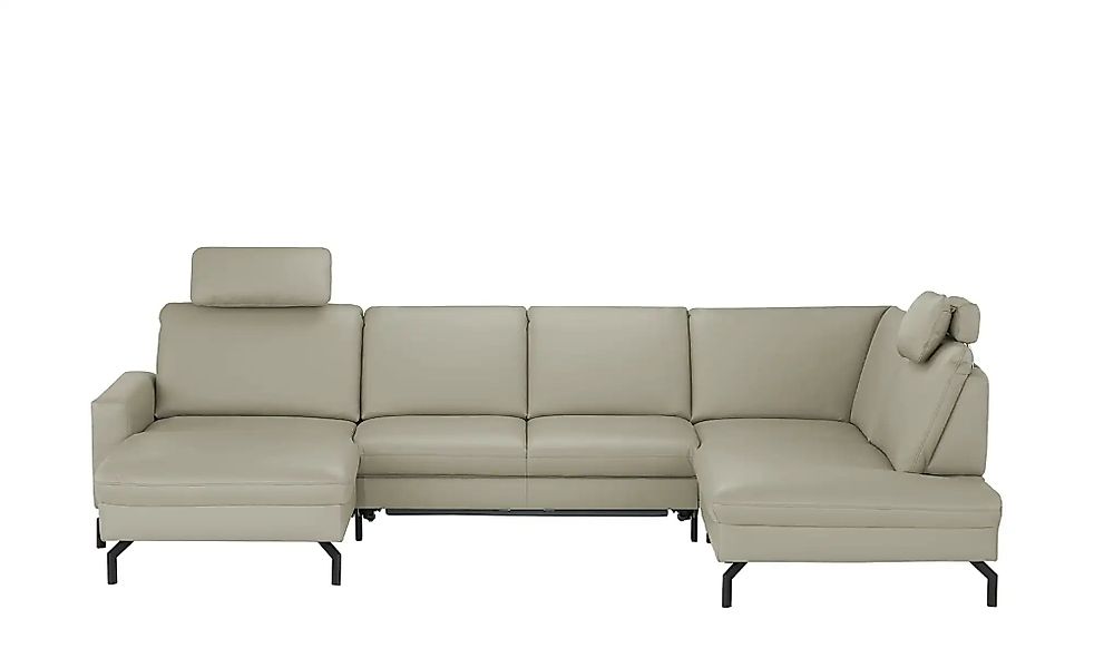 meinSofa Wohnlandschaft aus Leder Grace ¦ grau ¦ Maße (cm): B: 332 H: 89 T: günstig online kaufen