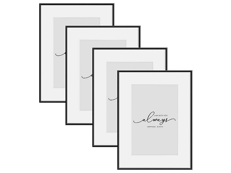 Woltu Bilderrahmen, (4 St), Fotorahmen Aluminium Matt günstig online kaufen