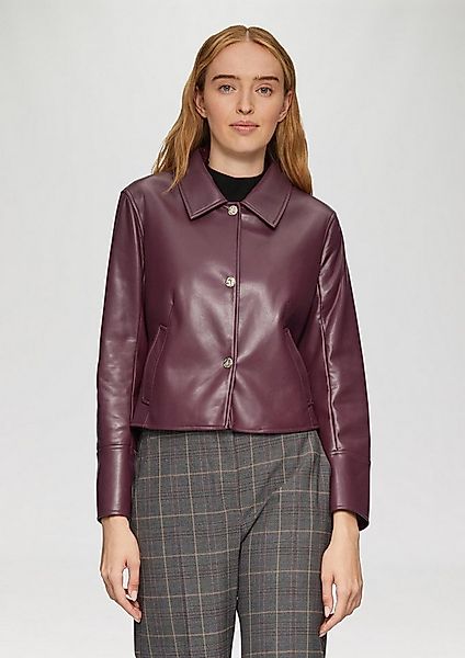s.Oliver Funktionsjacke Indoor-Jacke Taillierte Jacke aus Lederimitat günstig online kaufen