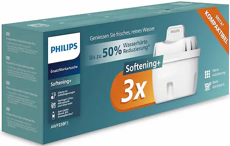 Philips Kalk- und Wasserfilter »Micro X-Clean Softening«, (3 tlg.), 3er Set günstig online kaufen