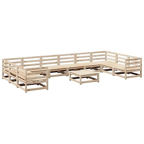 vidaXL 11-Tlg Garten-Sofagarnitur Massivholz Kiefer 3299644 günstig online kaufen