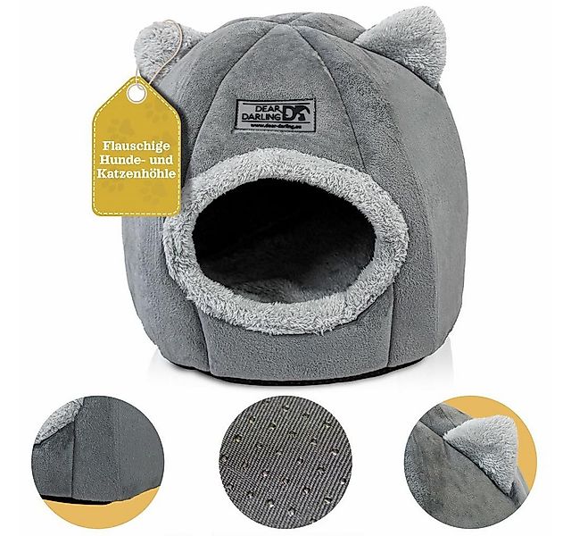 Dear Darling Tierbett DD-03GRM Katzenhöhle & Hundekorb, grau, Gr. M 36x40cm günstig online kaufen