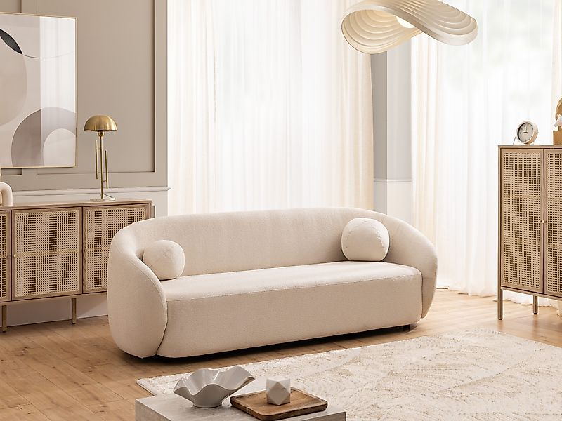 S-Style Möbel Polstergarnitur 3+2 Roundi, Bouclé, günstig online kaufen