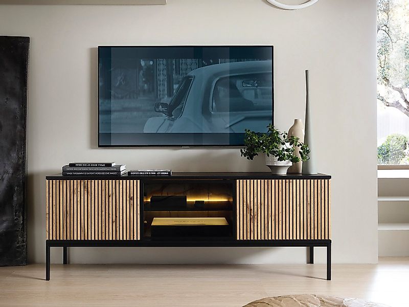 Compleo TV-Schrank LINO, TV Tisch gerifflete günstig online kaufen