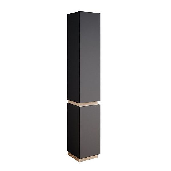 Vicco Badschrank Gloria Anthrazit/Sonoma 33 x 198 cm mit 2 Türen günstig online kaufen