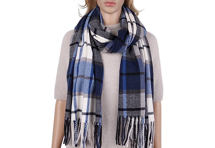 MIRROSI Modeschal weicher und warmer Schal Karo Kariert mit Fransen, 70 x18 günstig online kaufen