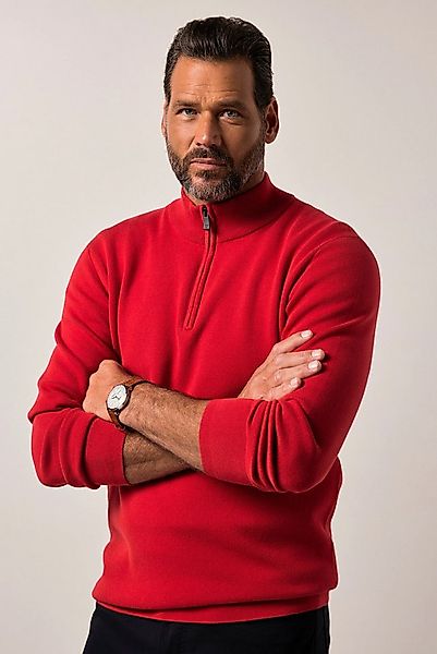 JP1880 Rundhalspullover Troyer FLEXNAMIC® Zippkragen günstig online kaufen