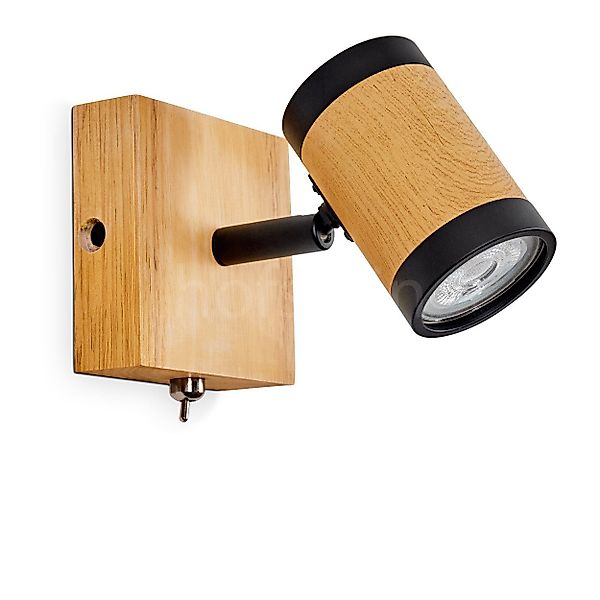 hofstein Wandleuchte verstellbare Wandlampe aus Holz/Metall günstig online kaufen