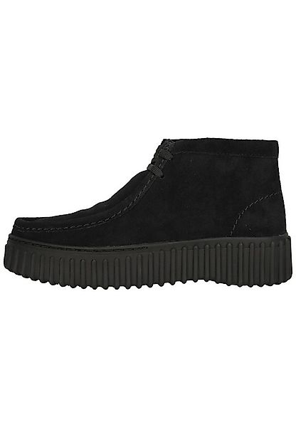 Clarks Torhill Moss Black Schnürschuh mit markanter, gerippter Sohle günstig online kaufen