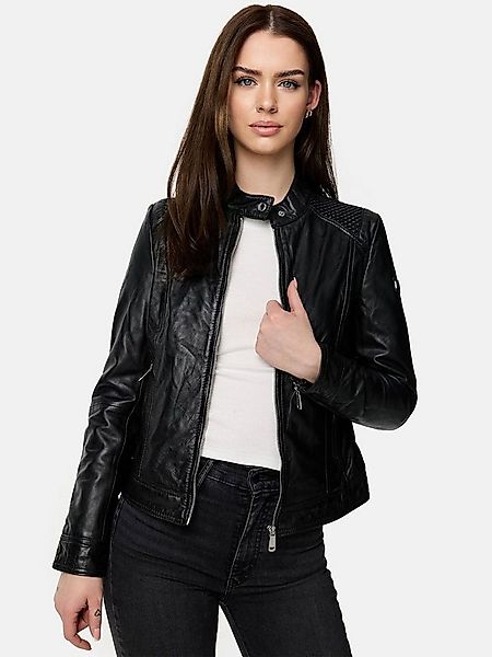 Tazzio Lederjacke F520 moderne & zeitlose Damen Jacke im Biker Look günstig online kaufen