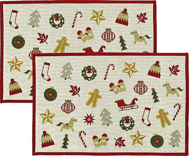 sander table + home Platzset Tischset "X-Mas Wonders" 2er-Pack, Gobelin Mot günstig online kaufen