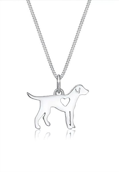 Elli Kette mit Anhänger "Hund Dog Herz Tierfreund Cut-Out 925 Silber" günstig online kaufen