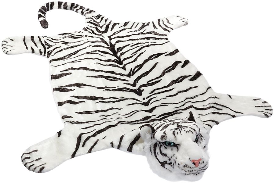BRUBAKER Fellteppich Tigerfell Bettvorleger, Motivform, Höhe: günstig online kaufen