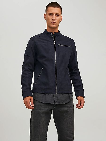Jack & Jones Lederimitatjacke "JJEROCKY in Kunstlederoptik mit Reißverschlu günstig online kaufen