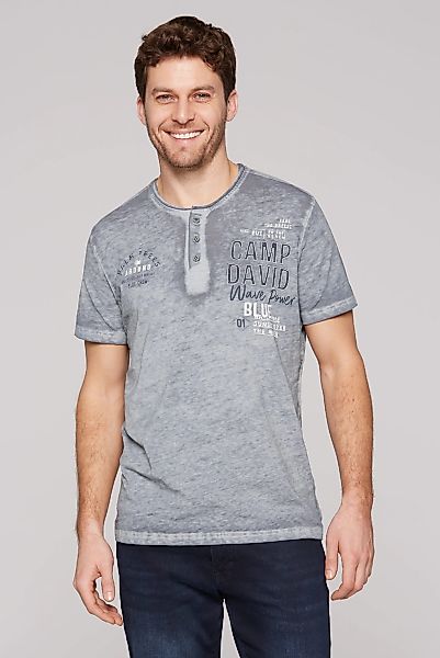 CAMP DAVID Henleyshirt, mit Rollsaum am Ausschnitt günstig online kaufen