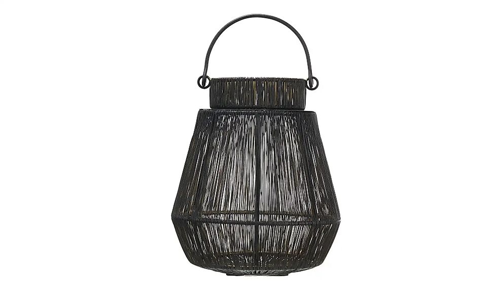 HOME STORY Windlicht   ¦ schwarz ¦ Eisen ¦ Maße (cm): H: 21  Ø: 19 Accessoi günstig online kaufen