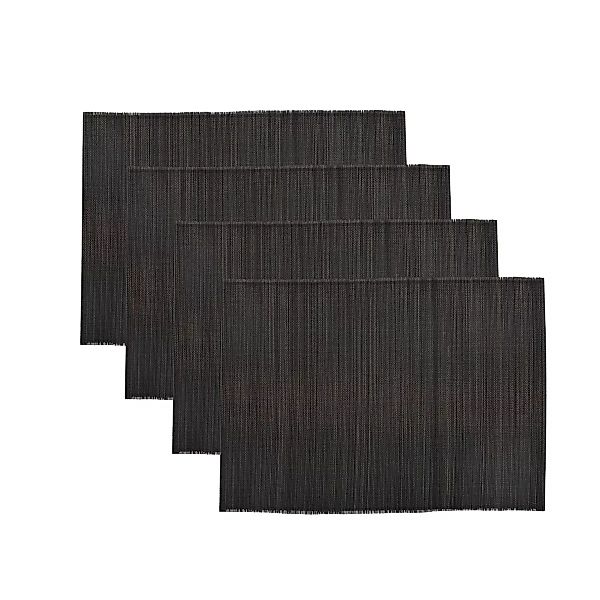 4er Set Platzset Bamb aus hochwertigem Bambus in Schwarz günstig online kaufen