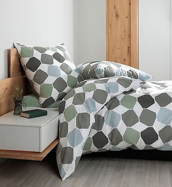 Janine Bettwäsche »Mako-Satin87106 06«, mit Reissverschluss günstig online kaufen
