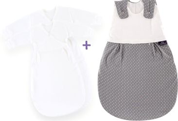 Träumeland Babyschlafsack Set Pünktchen grau (Packung, günstig online kaufen