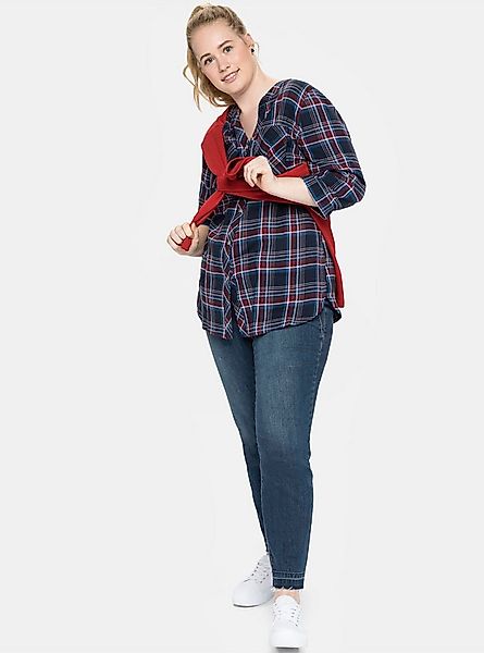 Sheego Klassische Bluse Karo-Bluse 3/4-Arm günstig online kaufen