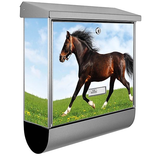 Banjado Briefkasten Edelstahl 38x39x12cm Mit Zeitungsfach Inkl. Montagemate günstig online kaufen